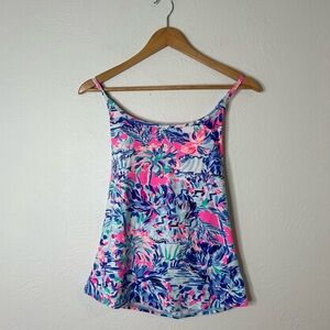 Lilly Pulitzer Brandy Bra Tank Tropical Print Cami Top Sleeveless Size M Medium